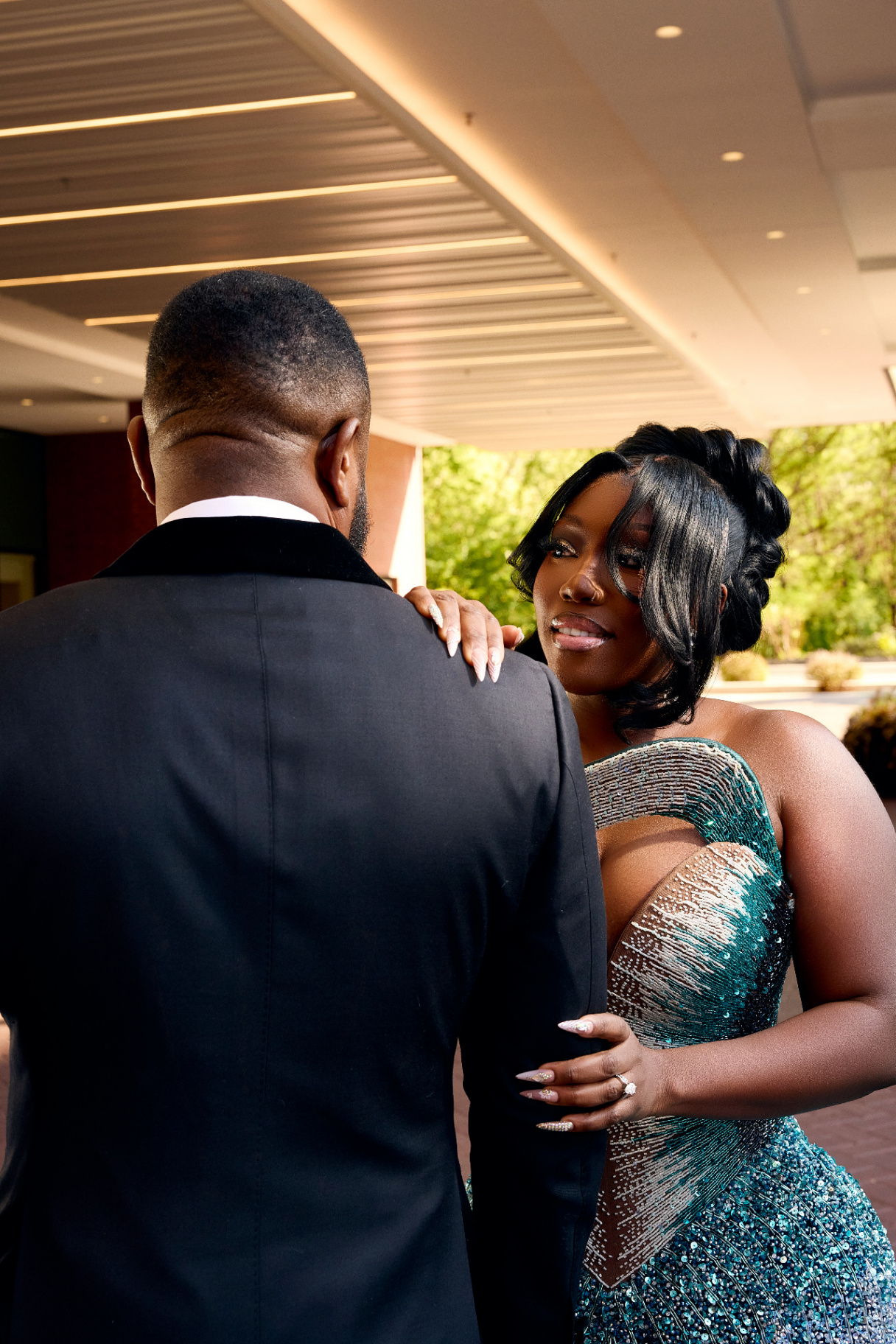 Mary holding Arinze close
